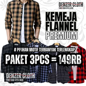 Kemeja Flanel Kotak Pria Wanita Lengan Panjang Jumbo Size M L XL XXL