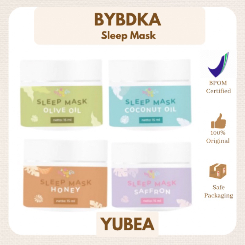 Jual BYBDKA.ID SLEEP MASK OLIVE OIL, COCONUT OIL, HONEY, SAFFRON ...