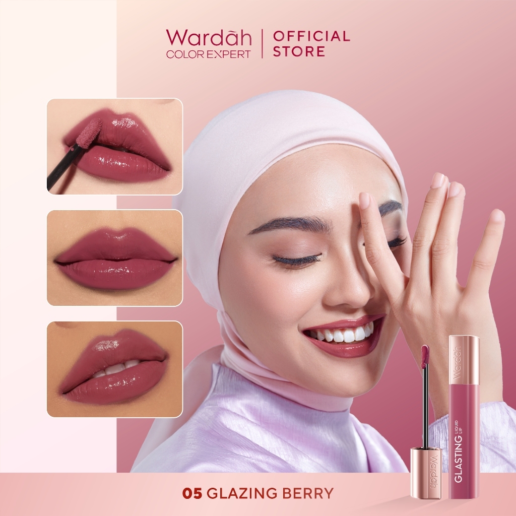 Jual WARDAH Glasting Liquid Lip - Hi-Pigmented Glass Color, Ringan ...