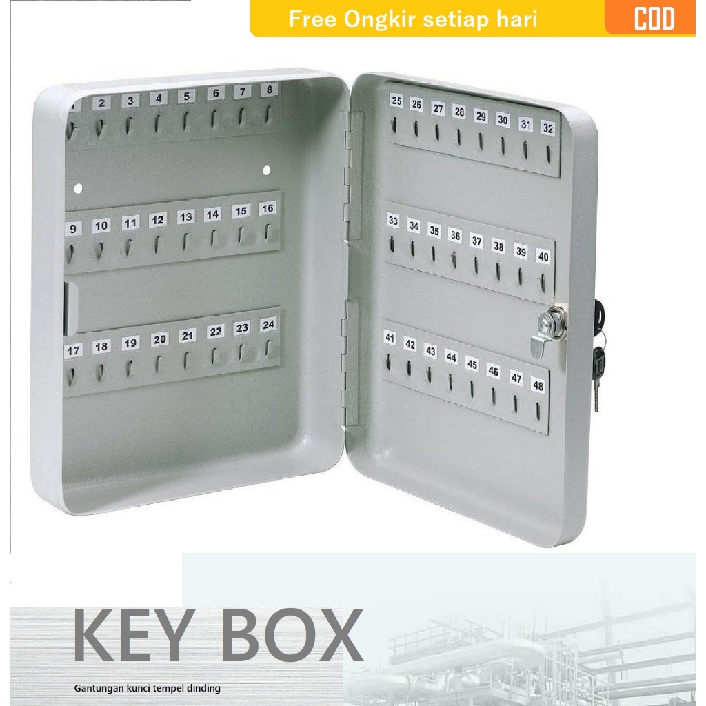Jual Key Box KRISBOW 48 slot Kotak Penyimpan Kunci Box gantungan kunci ...