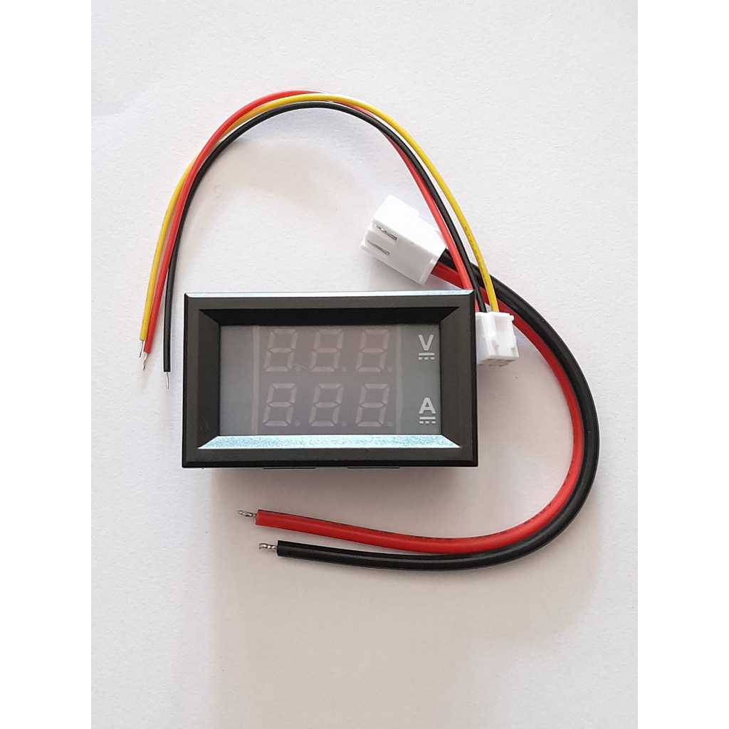 Jual Dual voltmeter Ampermeter volt amper meter 0-100V DC 10A DIsplay 0 ...