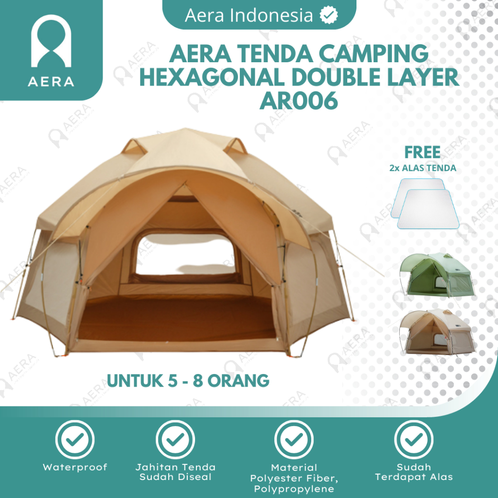 Jual Aera Tenda Camping Hexagonal Tenda Glamping Orang Otomatis Ar Tenda Camping