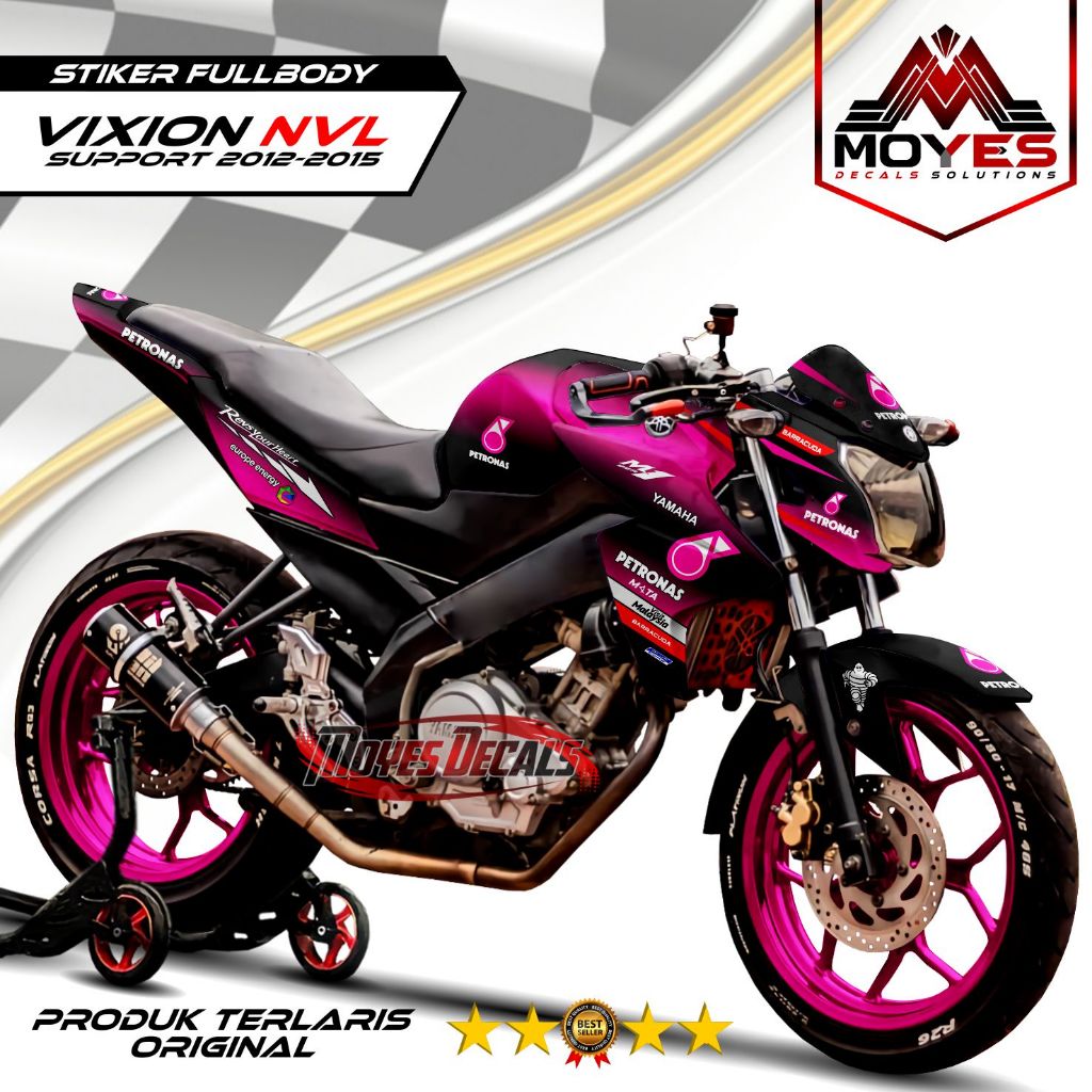 Jual Decal Racing Fullbody Stiker Vixion NVL Model Keren Viral ...