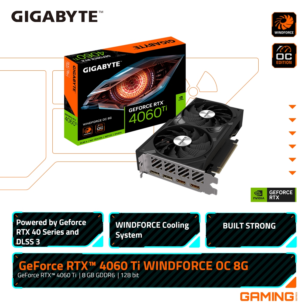 Jual Gigabyte GeForce RTX 4060 Ti WINDFORCE OC 8G | Shopee Indonesia