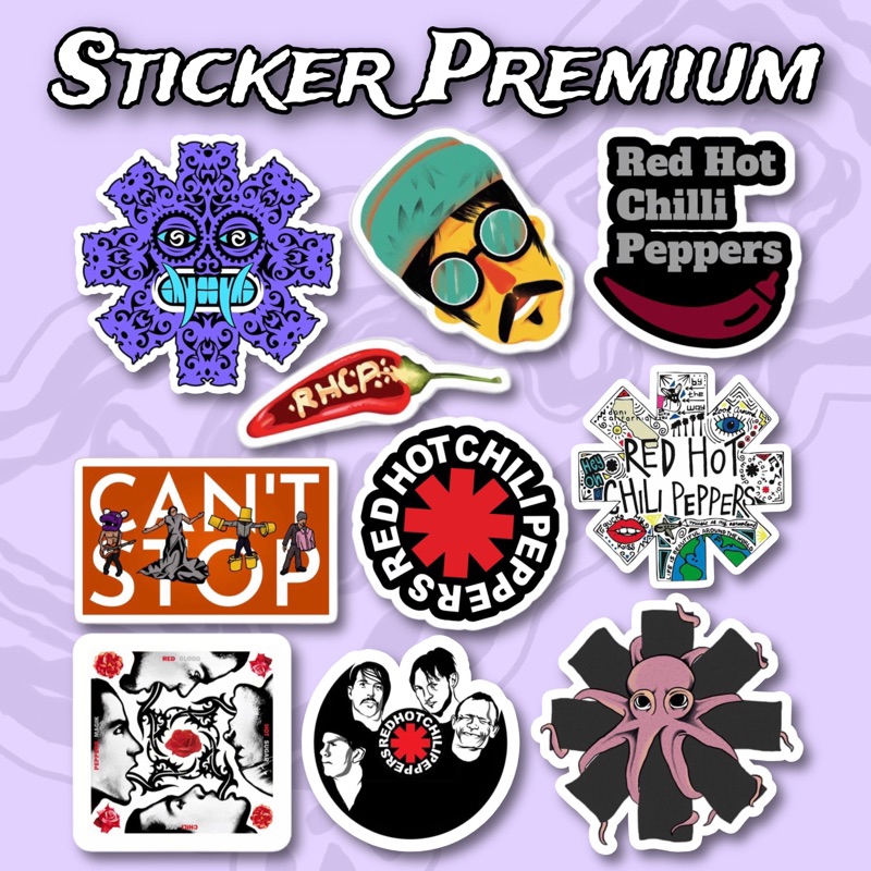 Jual Sticker Red Hot Chilli Peppers Pack Isi 10 Pcs Waterproof | Shopee ...