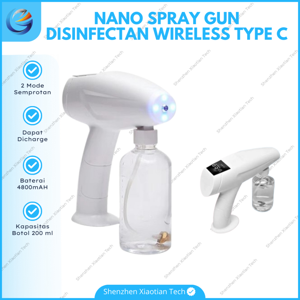 Jual Nano Spray Gun Tanpa Kabel | Nano Disinfectant Spray Gun | Nano ...