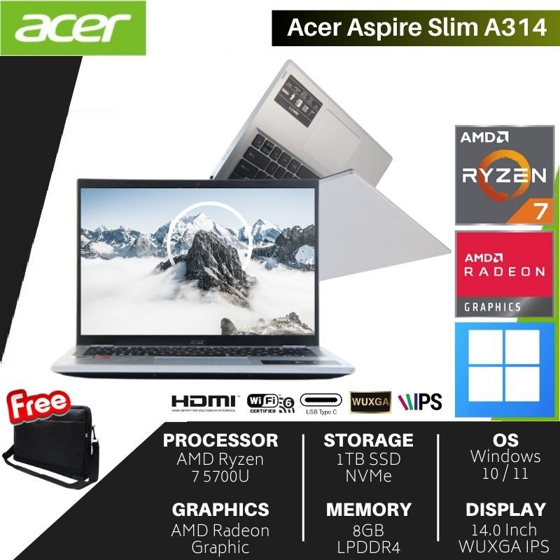 Dalle écran 14" WUXGA IPS 400nit Pour Acer Aspire 3 A314-42P-R130 - Neuf, Garantie 1 An