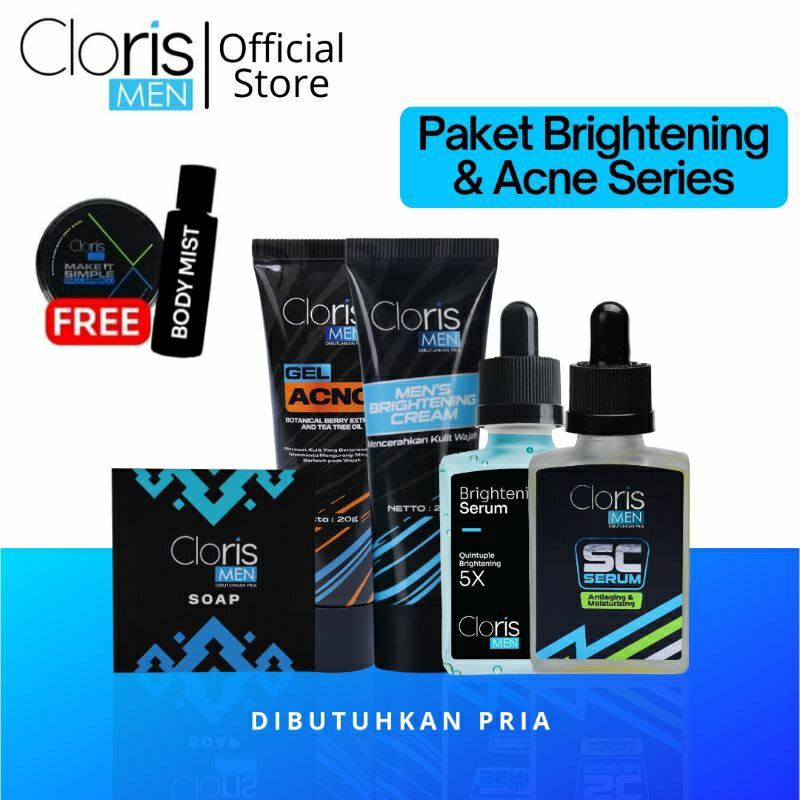 Jual Paket Clorismen Brightening Series & Acne Series, Paket Perawatan ...