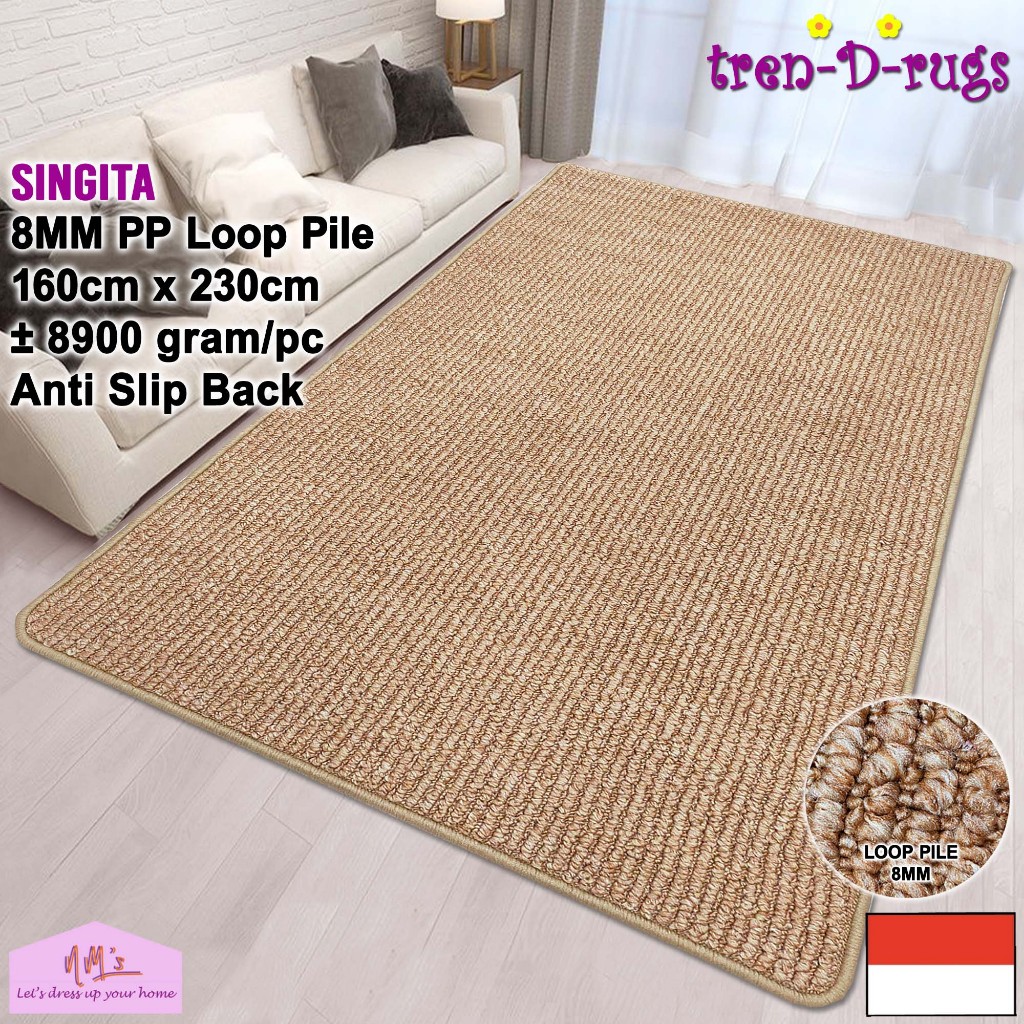 Jual Tren-D-rugs Karpet polos salur stripe line garis alas lantai ruang ...