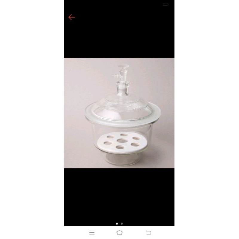 Jual Vacuum Desiccator Desikator with ceramic plate 24cm 240mm | Shopee ...