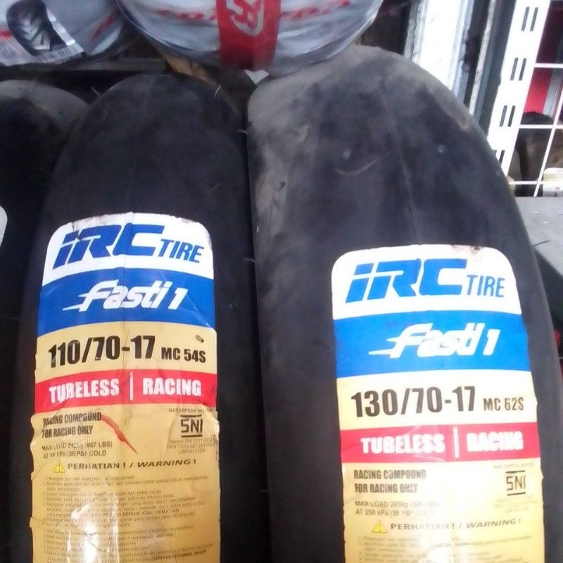 Jual ban IRC fasti 1 ring 17 sepasang depan dan belakang ukuran 110-70/ ...