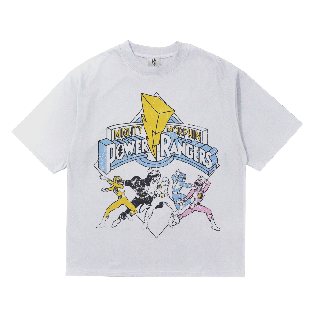 Jual MEDIEVALCO - KAOS BAJU POWER RANGERS | T-SHIRT OVERSIZE PUTIH ...