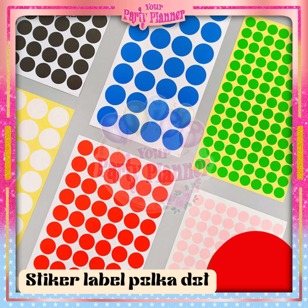 Jual Sticker Dot Label Bulat Warna Lengkap Stiker Penanda Warna Warni Dekorasi Shopee Indonesia