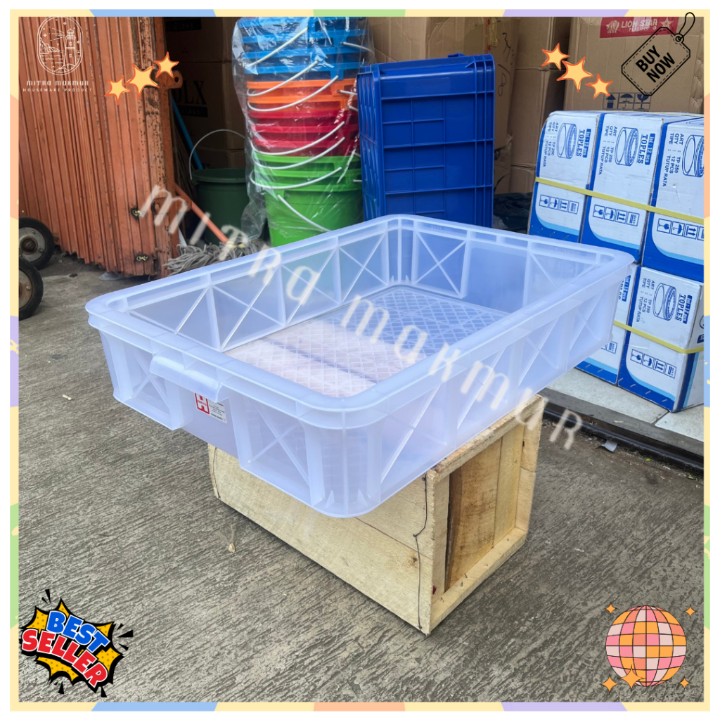 Jual Container Industri Hanata Bening 1105 Kontainer Box Roti Bening Hanata Krat Plastik 1364