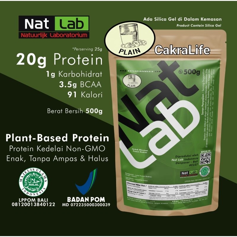 Jual Natlab soy protein kedelai all variant ORIGINAL 500gram HALAL ...