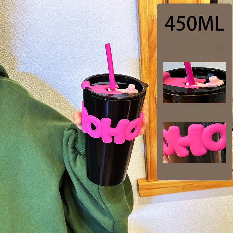 Jual COSY Gelas Tumbler Estetik HOHO Blackpink Tumblr Dengan Tutup Anti  Bocor Free Sedotan Gelas Minum Elegan Simple Aesthetic | Shopee Indonesia