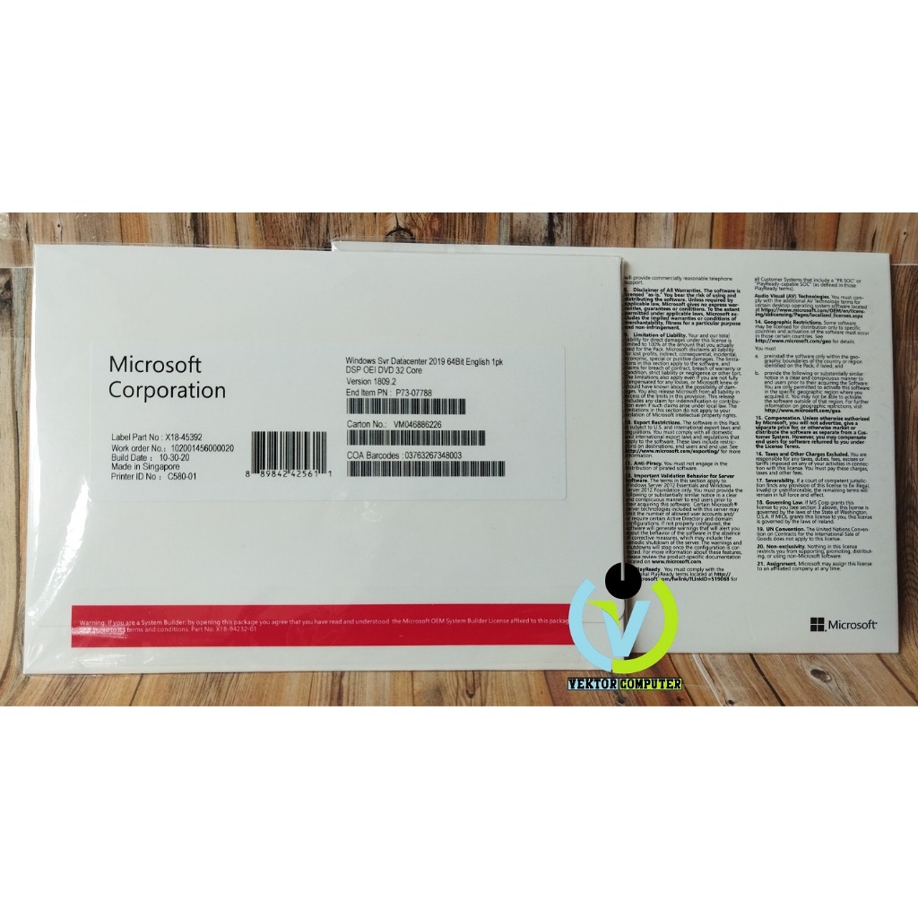 Jual Windows Server 2019 Datacenter 32 Core With COA DVD Original ...