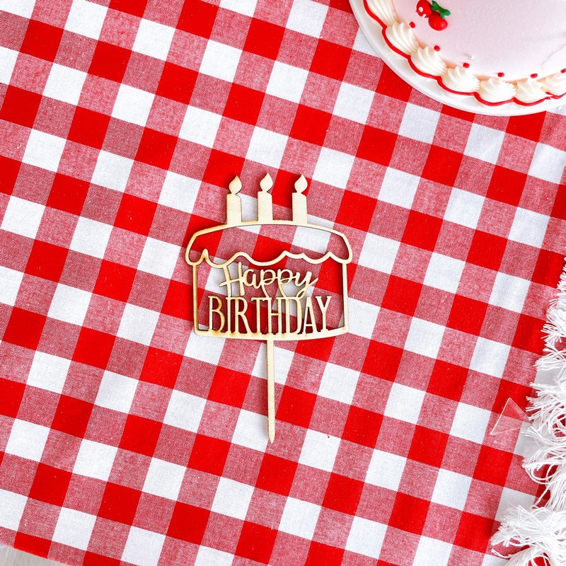 Jual Topper Kue /Topper lilin /Topper Kayu Topper HBD | Shopee Indonesia