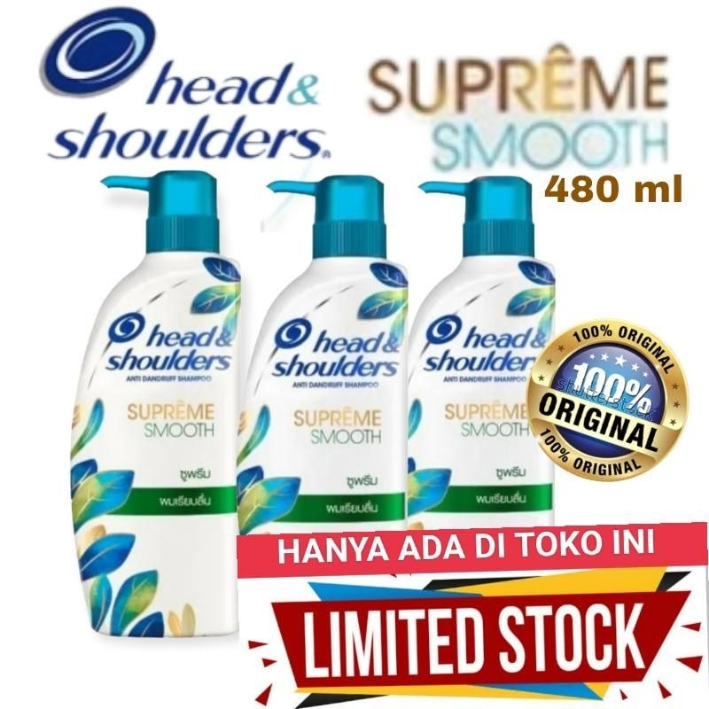 Jual Head And Shoulders Shampoo Supreme SMOOTH 480ml / Head & Shoulders