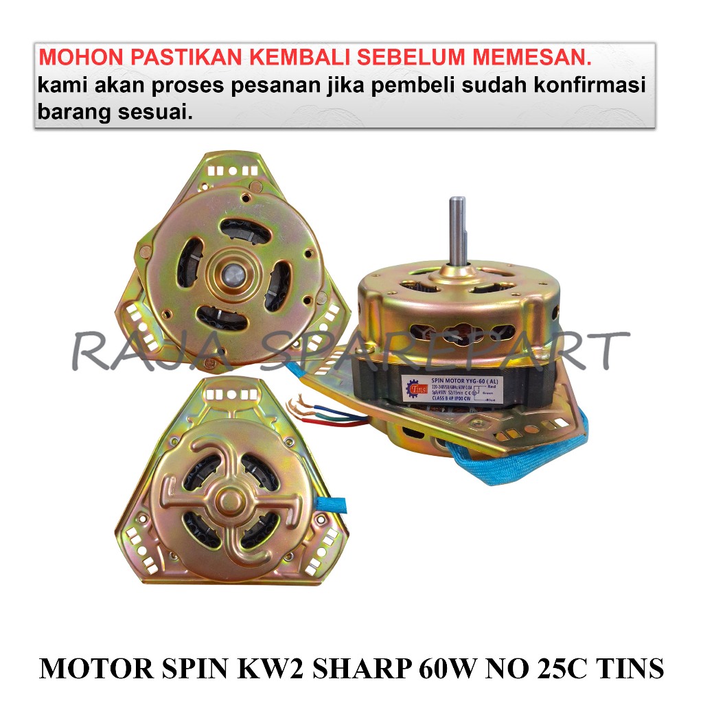 Jual Msk K S Motor Spin Mesin Cuci Dinamo Pengering Motor Spin Kw Sharp W No C Tins