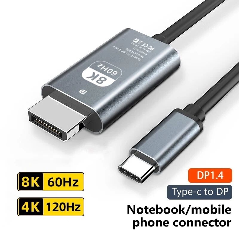 Jual Kabel USB Type C 3.1 Converter to DP Display Port 1.4 8K60hz ...