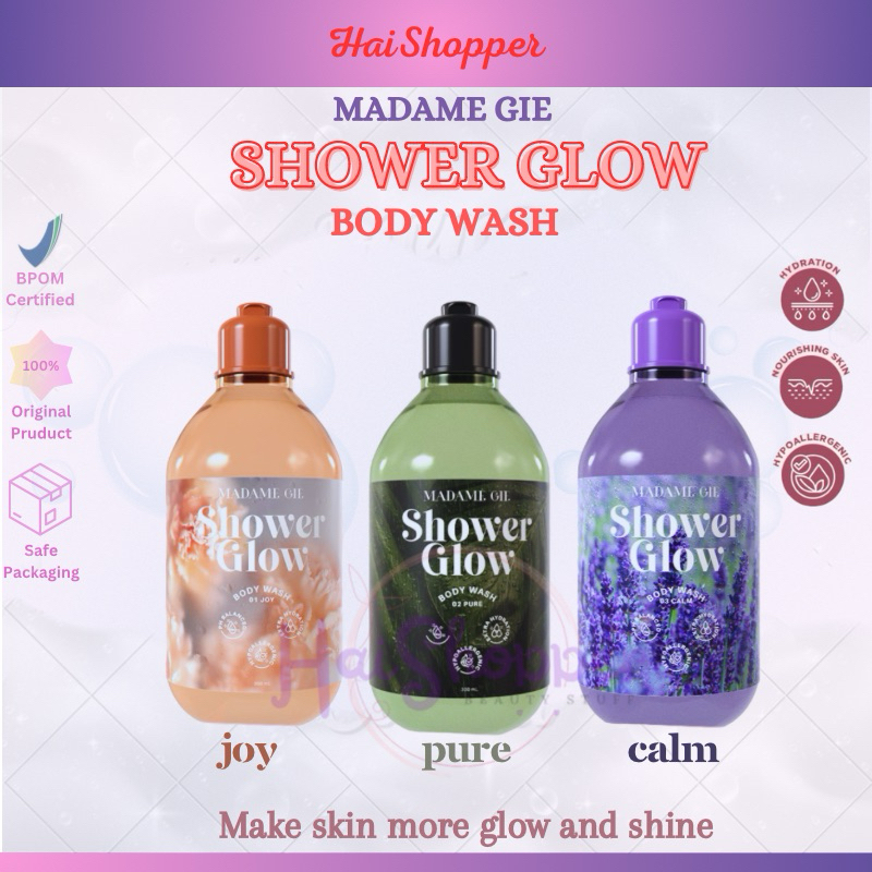 MADAME GIE Shower Glow - Hypoallergenic Sabun Mandi Body Wash | MADAME GIE Good To Glow | Shower Glow Body Wash | Shower Glow Madame Gie