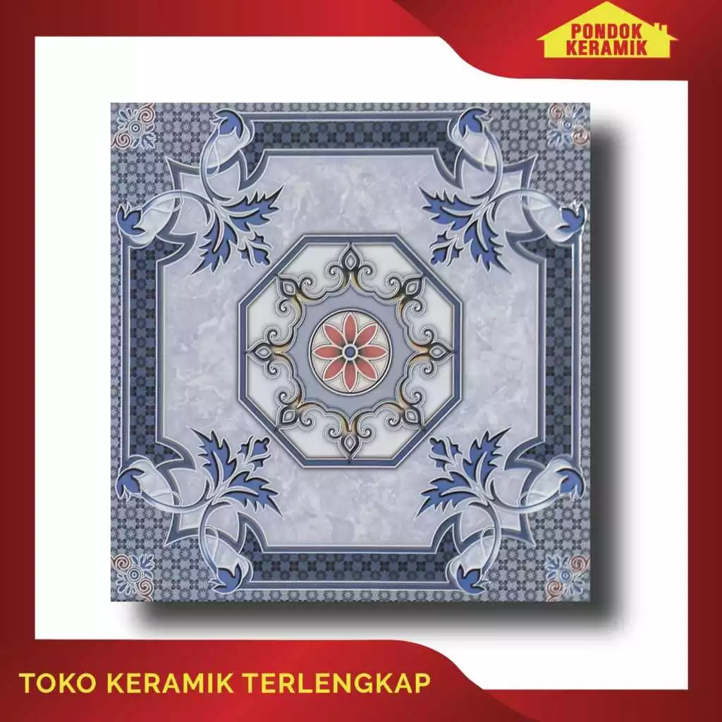 Keramik Lantai Massimo 50x50 Tunisia M Blue Keramik Dekoratif