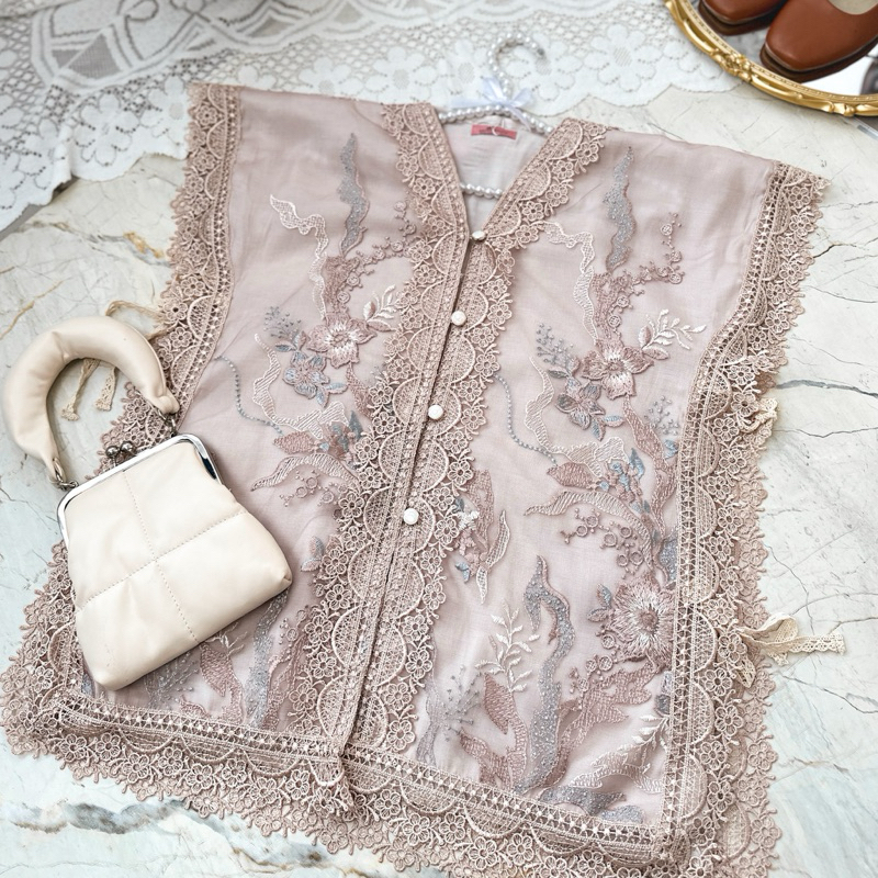 Jual Ganika Vest Vintage - Outer Brukat Tile Bordir - Rompi Wanita ...