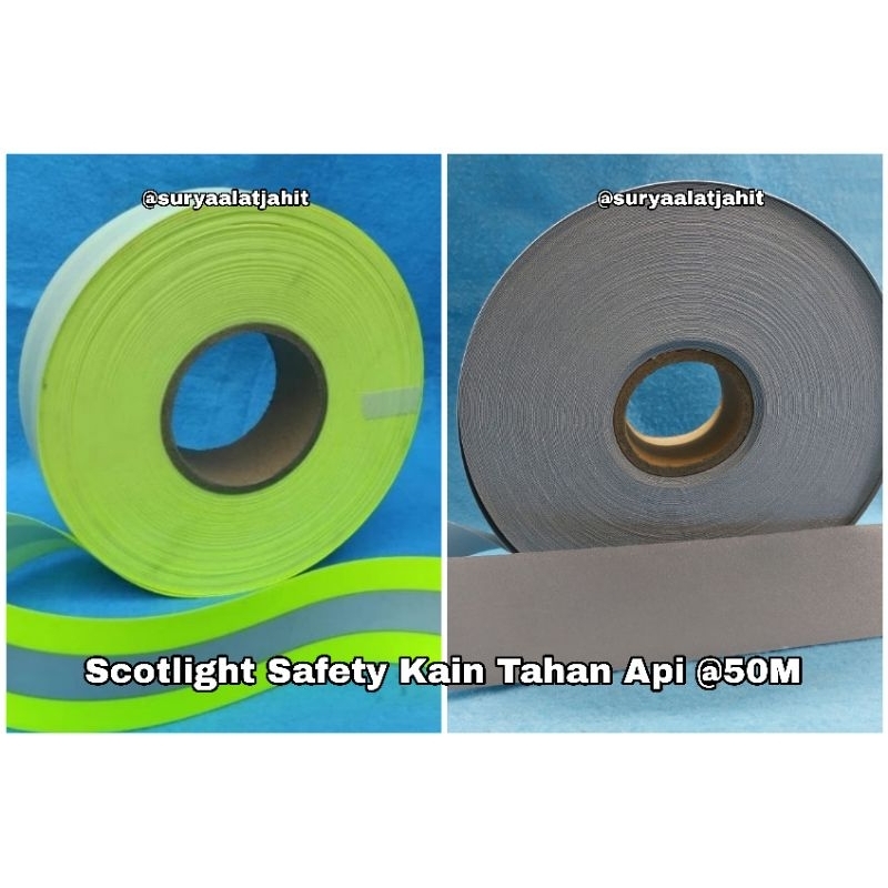 Jual Scotlight anti api/bara 2in/5cm list abu 2cm ±50m =rp.635.500/Rol ...