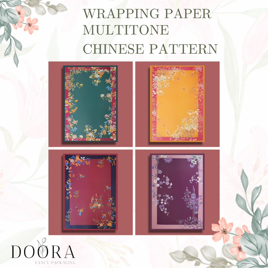 Jual Kertas Kado Kertas Bunga Wrapping Paper Multitone Chinese Pattern ...