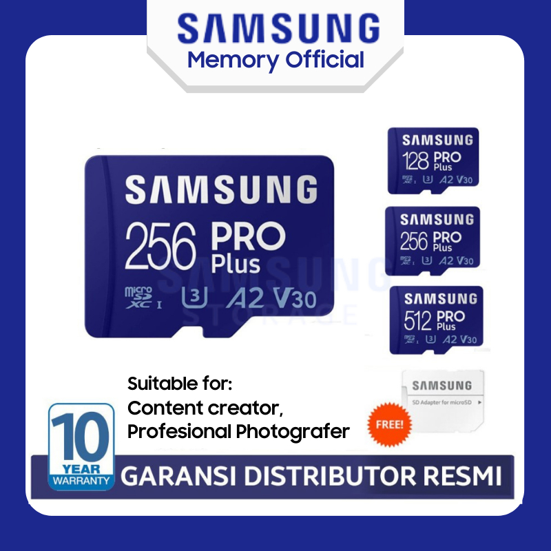 Jual SAMSUNG Memory Card HP PRO PLUS 128GB / 256GB / 512GB Micro SD