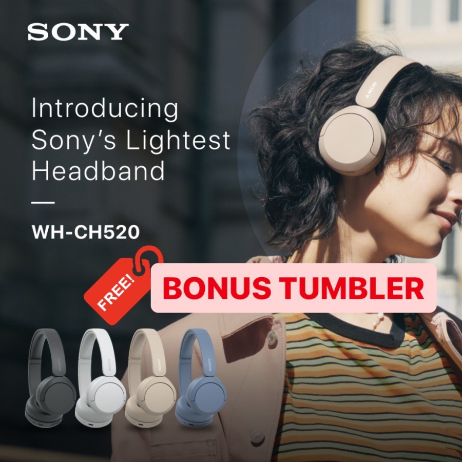 Jual Sony Wh Ch520 Wireless Bluetooth Headphone On Ear Ch520 Ch 520 Shopee Indonesia