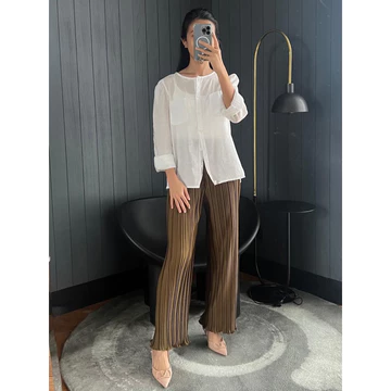 GLITTEN THE LABEL Pleats Pants BB Wavy Celana KULOT Plisket BB Wavy Celana Kulot Plisket BB