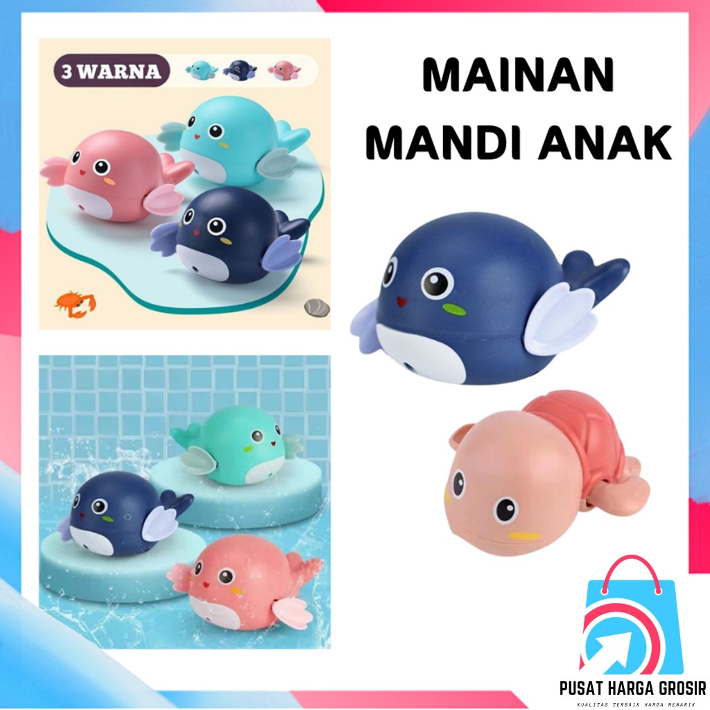 Jual PHG - Mainan Duck Dolphin Berenang Mainan Anak Buat Mandi Mainan ...