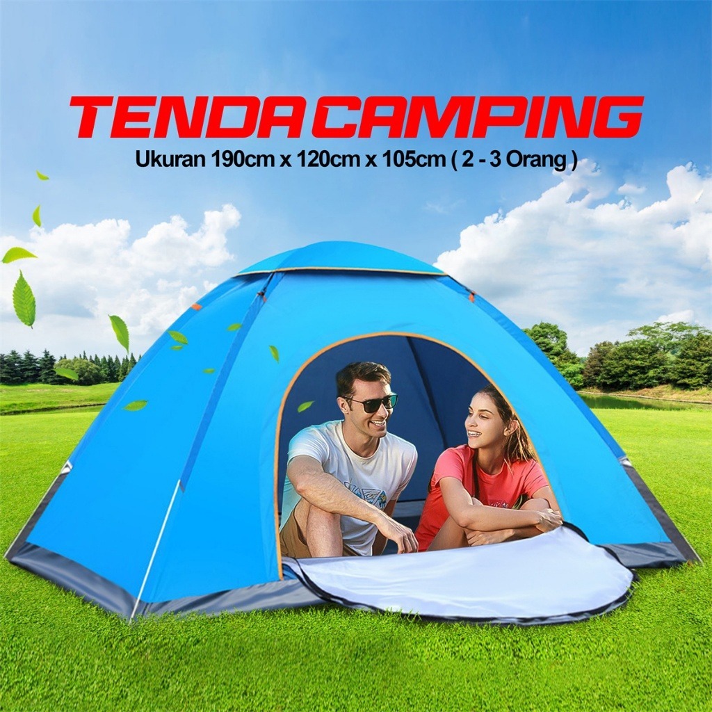 Jual Tenda Camping Kapasitas 3 4 Orang And Indoor Tenda Gunung 200x150x110cm Tenda Otomatis 8632