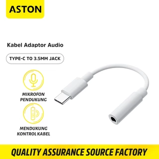 (HOT)ASTON Splitter Type C / Lightning To 3.5mm Headset jack audio Converter Kabel Audio