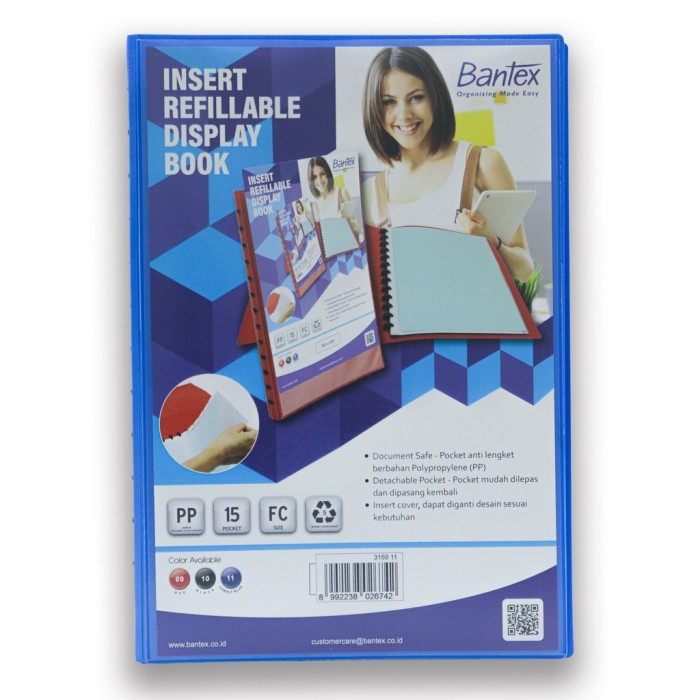 Jual Bantex Insert Refillable Display Book Folio/F4 # 3169 (pcs ...