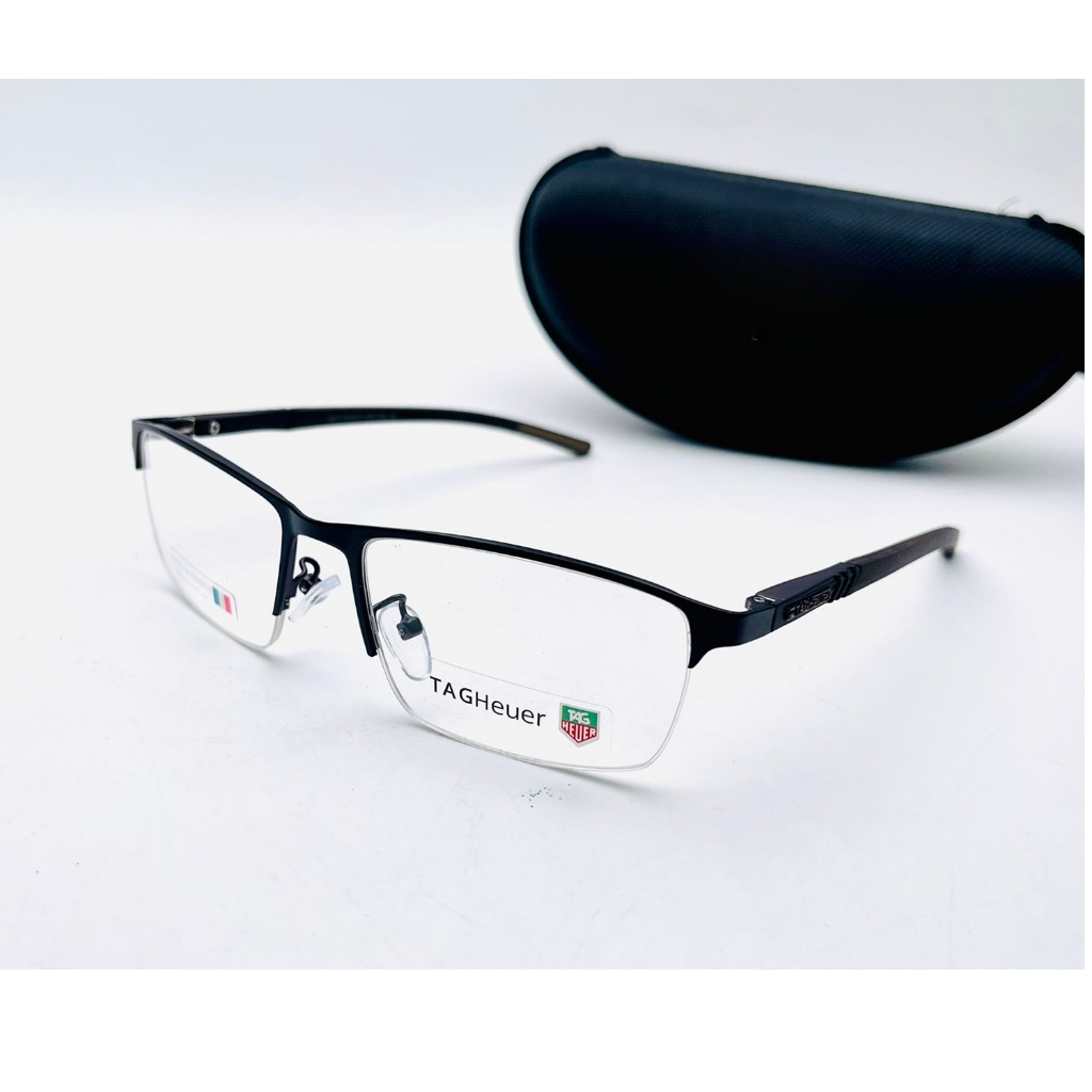 Jual New Frame Kacamata TAG HEUER TH1617 Half Metal Pria Sporty