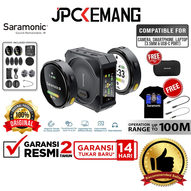 Jual Saramonic Blink Me B2 Dual Wireless Smart Mic Touchscreen