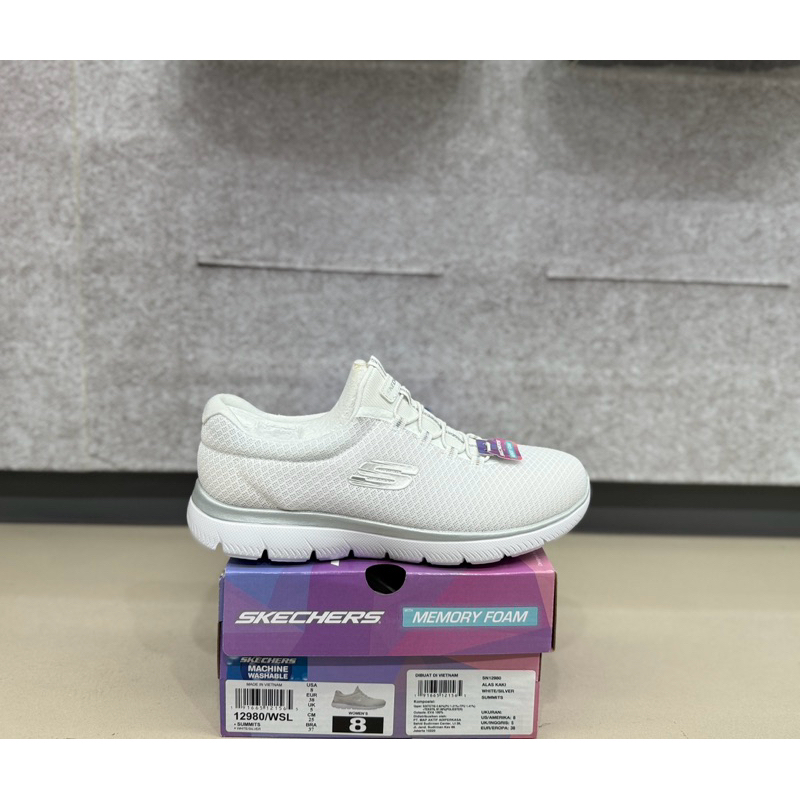 Jual SKECHERS SUMMITS WHITE 12980 WSL SIZE 38 Shopee Indonesia