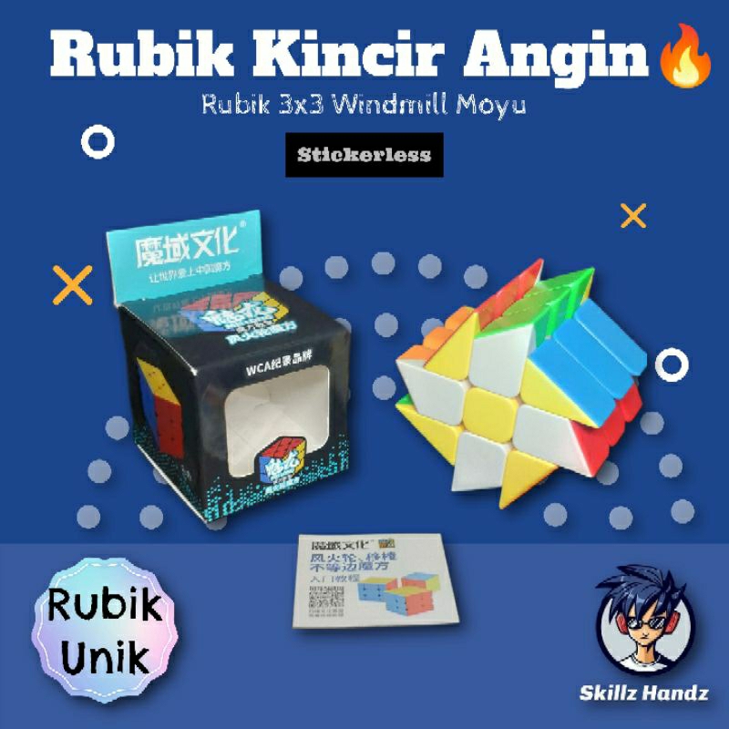 Jual Rubik 3x3 Windmill Moyu (Stickerless) Rubik Unik | Shopee Indonesia