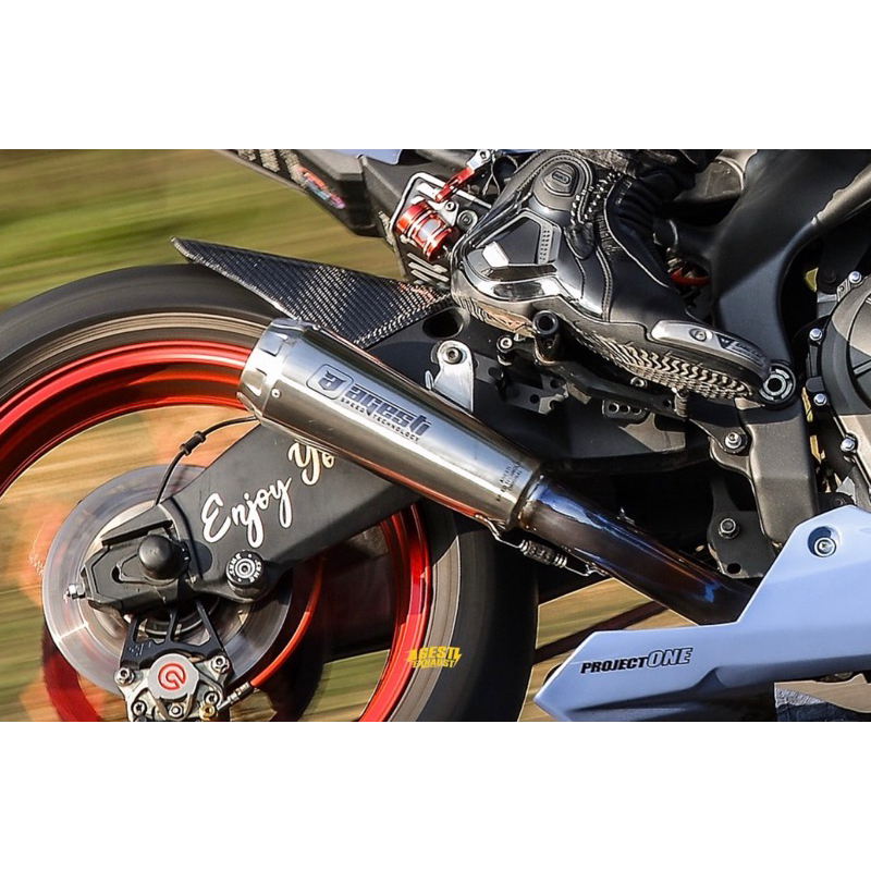 Jual KNALPOT ZX 25r | KNALPOT AGESTI ZX25r FULLSYSTEM HEADER BLUE