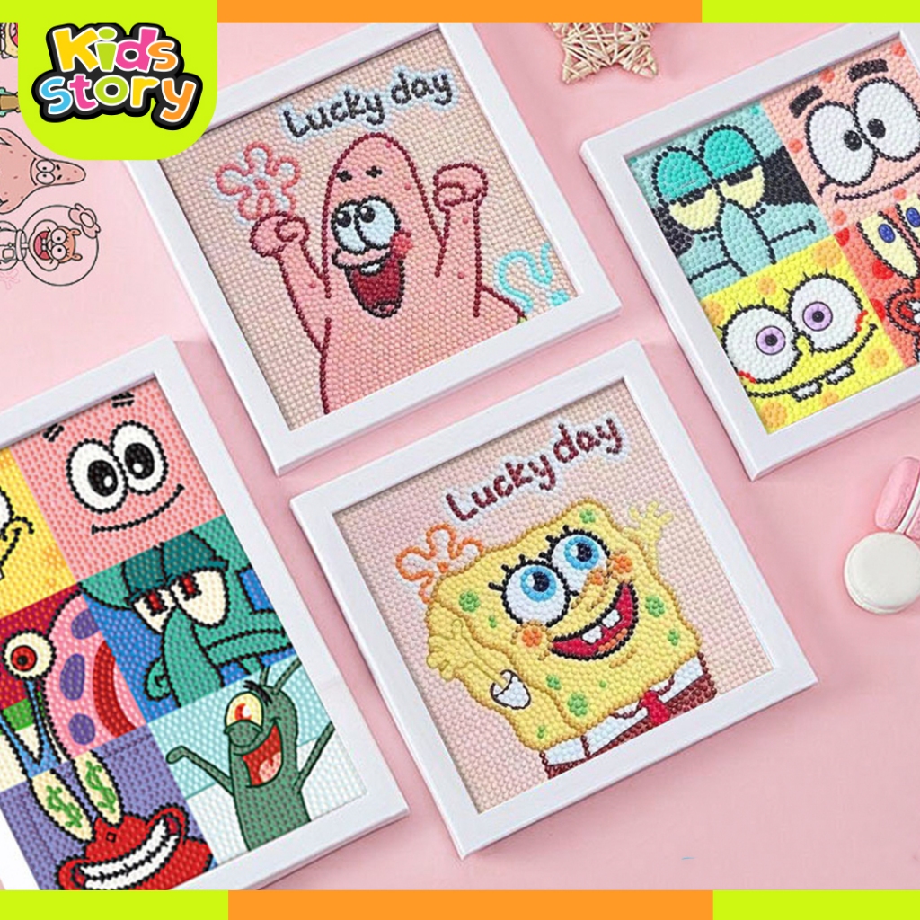 DIY 5D Diamond Painting Lukisan Berlian Karakter Dengan Frame 18x18 Seri A main image 0