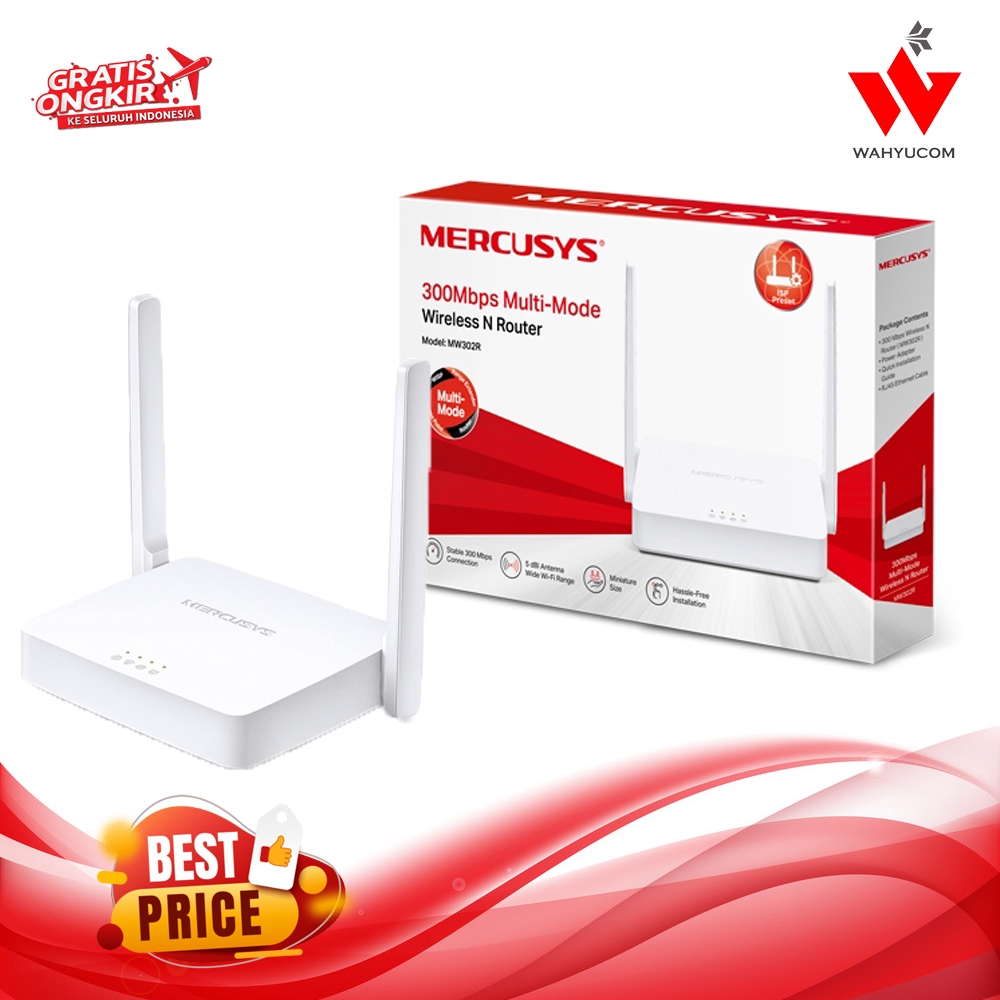 Jual Mercusys Mw302r Multi Mode Wireless N Router 300mbps Shopee