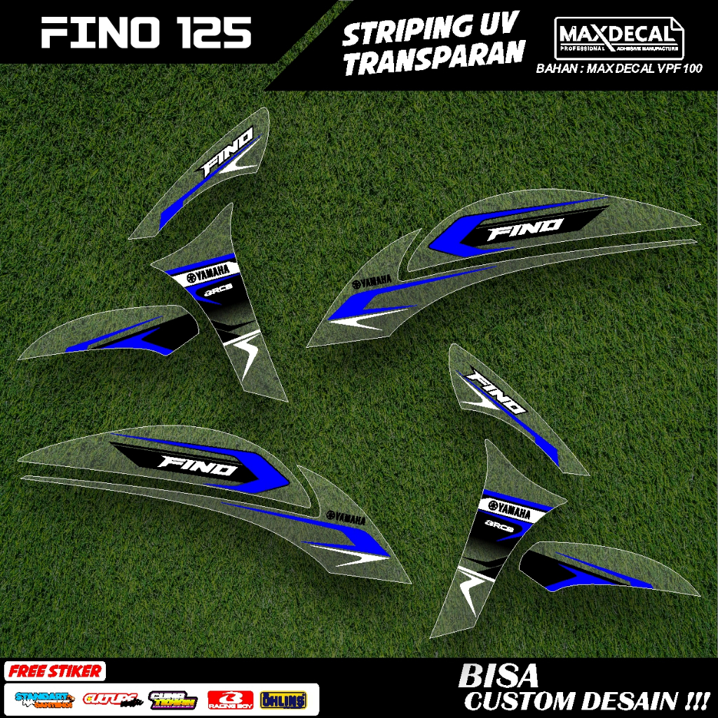 Jual STIKER STRIPING TRANSPARAN YAMAHA FINO FACELIFT LIS STICKER UV ...