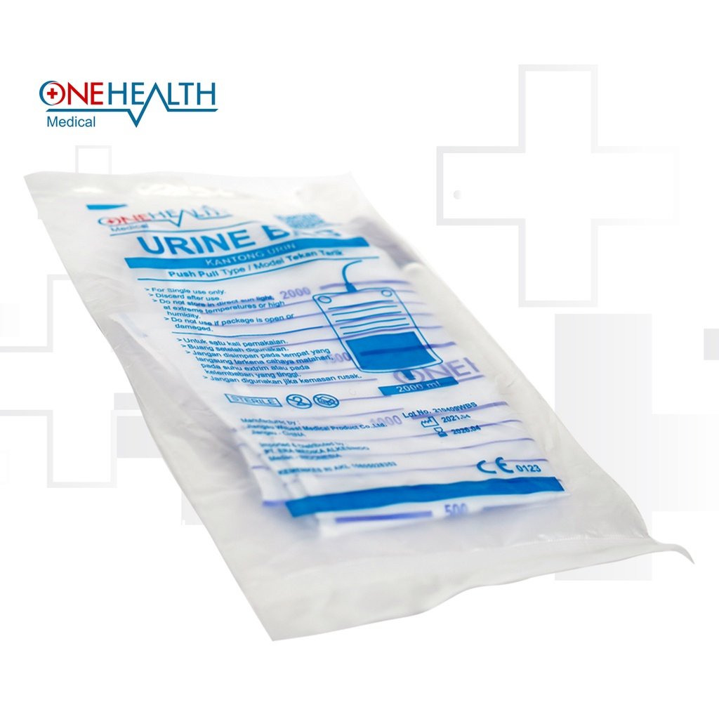 Jual Onehealth Urine Bag Urin Bag Kantong Urin Model Push Pull / Urine ...