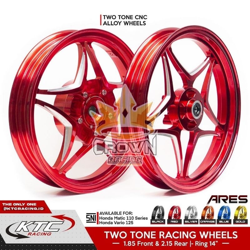 Jual Velg KTC Racing Ares Bintang Ring 14 Mio M3 Z S Gear / Soul GT 125 ...