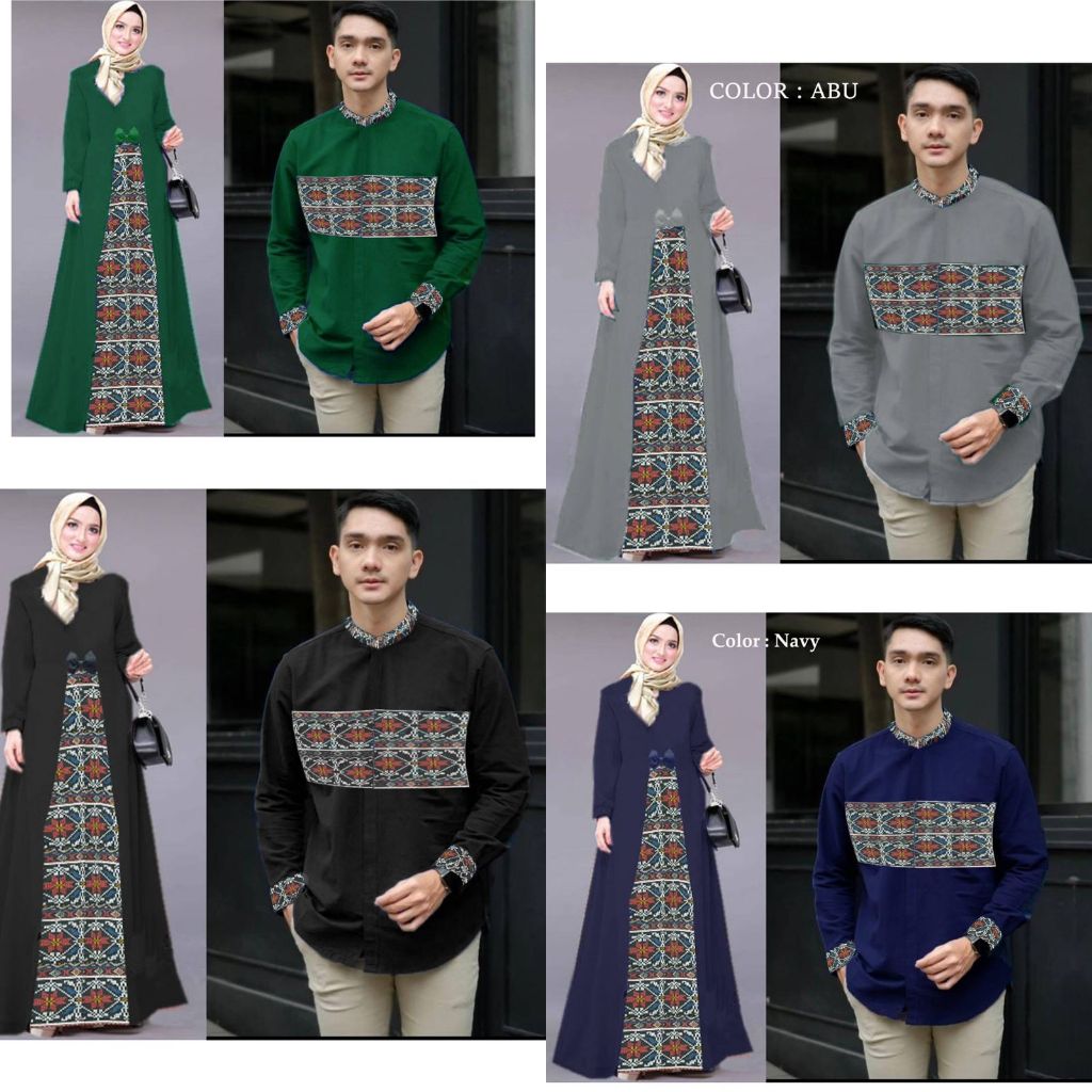 Jual Baju Kapelan Suami Istri Lebaran Couple Keluarga Baju Gamis