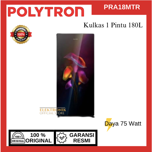 Jual POLYTRON Kulkas 1 Pintu Belleza Varia PRA 18MTR 180 L/PRA-18MTR