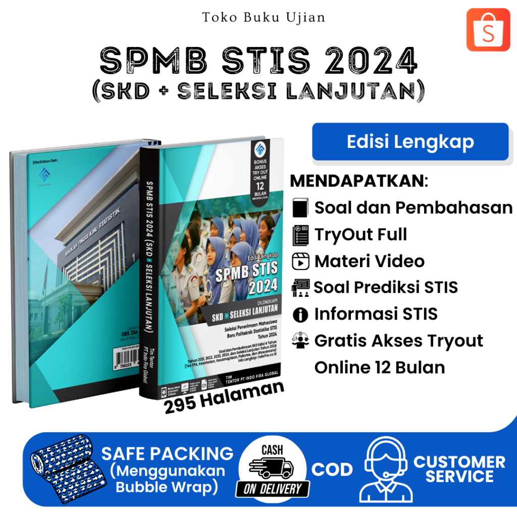 Jual Buku Terbaru SPMB STIS 2024 [SKD + Seleksi Lanjutan] (Edisi